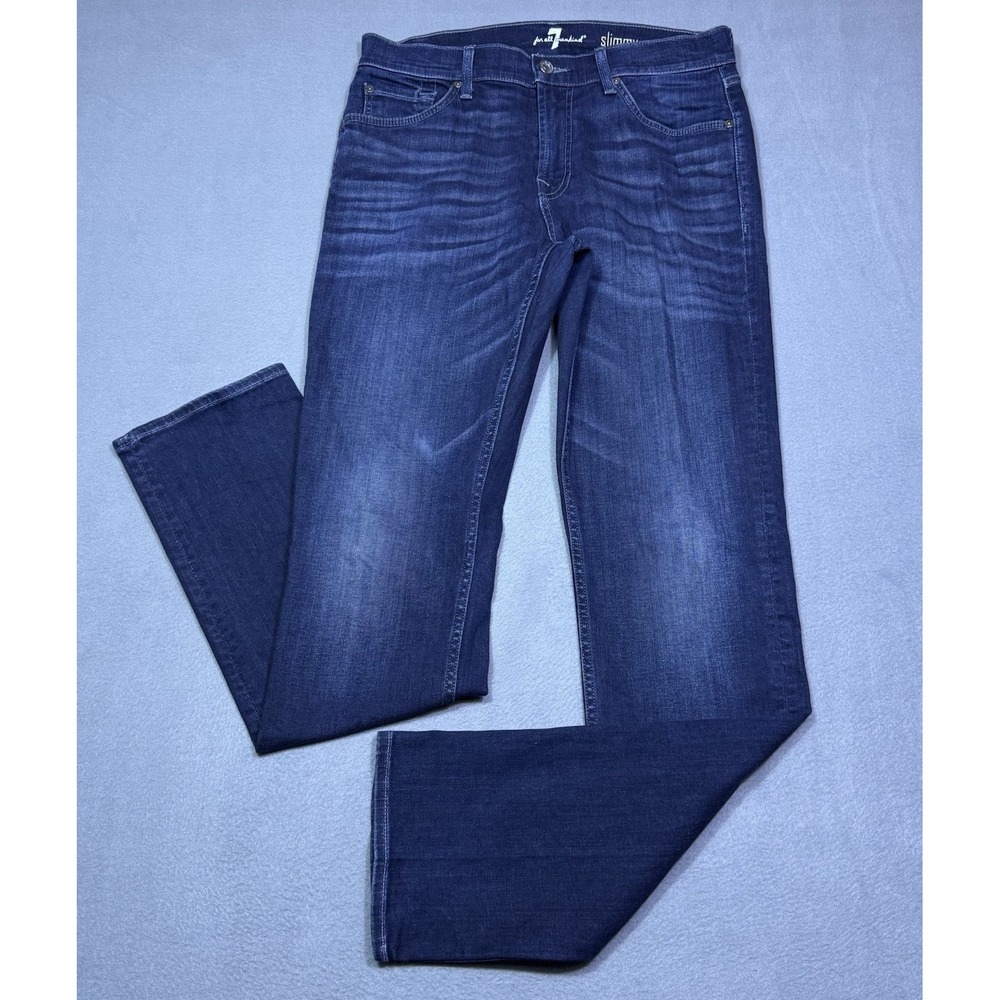 7 For All Mankind Jeans Mens 32x34 Slimmy Slim Straight USA Stretch Normcore